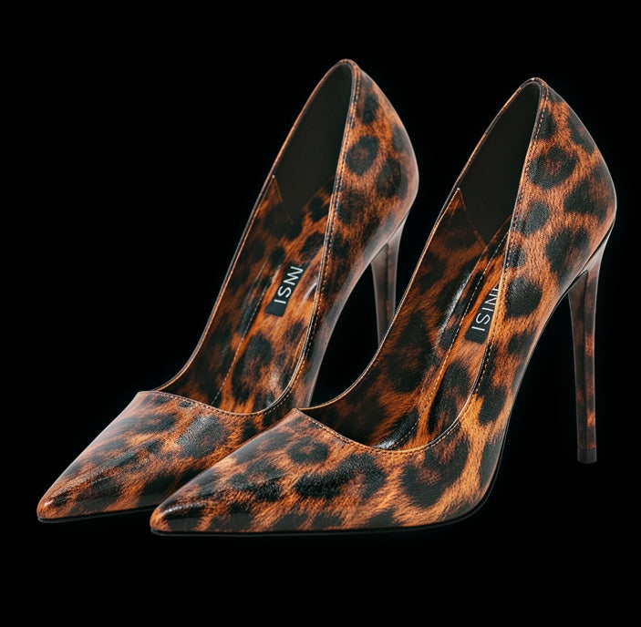 Y2K Leopard pointed heels