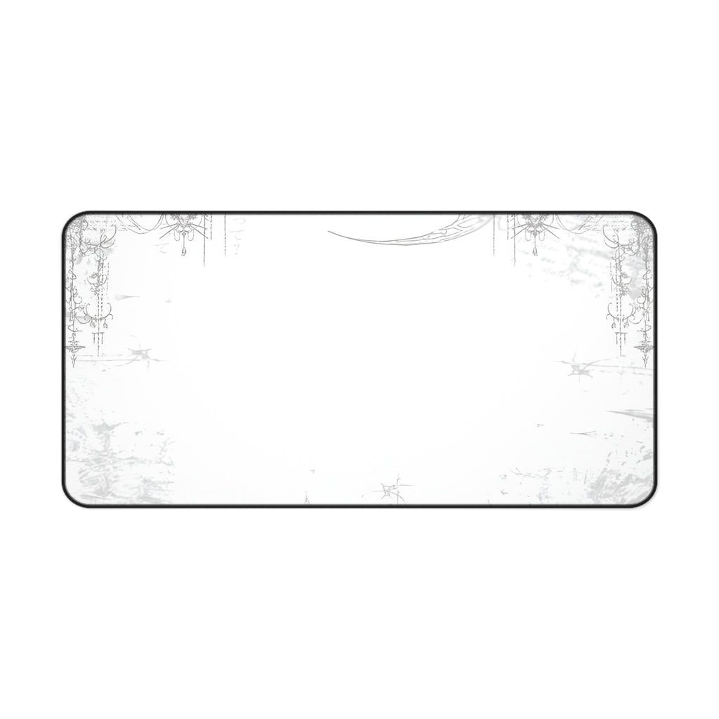 Y2K white gaming desk mat