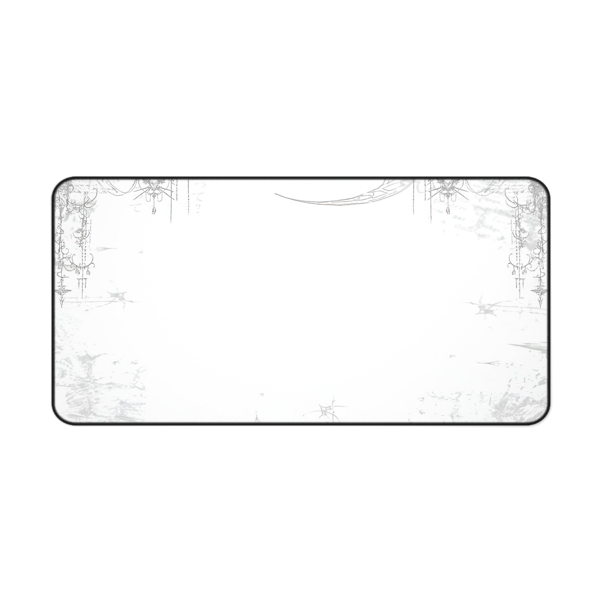 Y2K white gaming desk mat