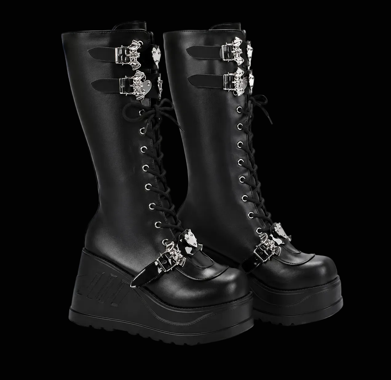 Y2K Alternative platform belt boots
