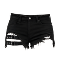 Gothic Distressed denim shorts