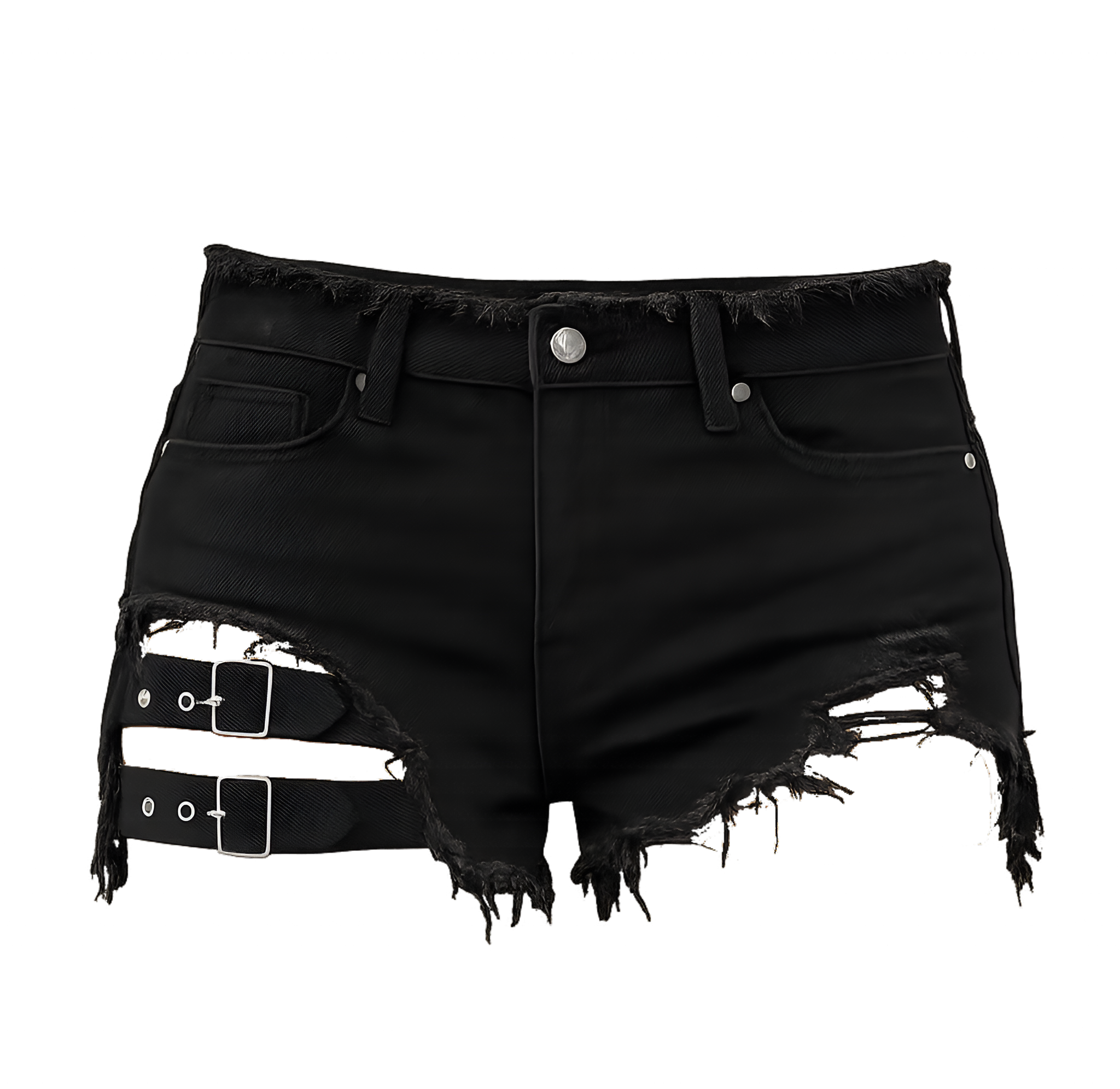 Gothic Distressed denim shorts