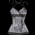 Y2K Leopard zebra cami top